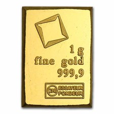 1 gram Gold Bar Valcambi Suisse .9999 Fine