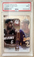 2013-14 Panini Elite LeBron/Kobe Face 2 Face PSA 9 RARE #2 GOAT