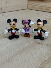 Disney Mickey Mouse Minnie Figurines Lot of 3 Contemporary PVC Collectibles