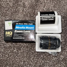 Vintage HQ Optics for Minolta Mount 35-75mm Wide Angle Zoom With Box And Manual