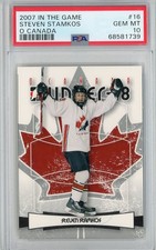 Graded 2007 In The Game Steven Stamkos #16 O Canada Rookie RC Card PSA 10
