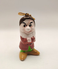 Vintage Disney Japan Snow White Grumpy Ceramic Christmas Ornament Rare