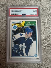 1983 O-PEE-CHEE OPC HOCKEY CARD PSA 9 DAVE FARRISH TORONTO MAPLE LEAFS