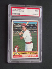 1976 Topps Baseball, Dwight Evans, Boston Red Sox, Card# 575, PSA-9