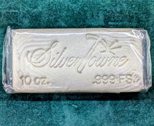 10 oz Silver .999 SilverTowne Mint 10 Troy oz Hand Poured Fine Silver Bar.