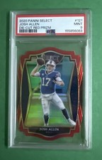 2920 Panini Select Die Cut Red Prizm Premier Level Josh Allen  #121 PSA 9
