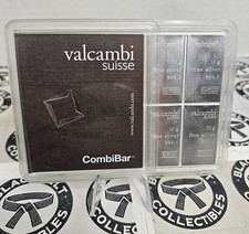 Valcambi Suisse 10x10 Gram Silver CombiBar 100 gram Total In Assay Card