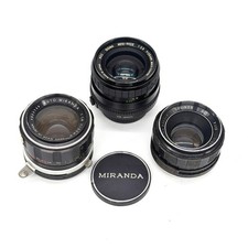Vintage Lens Lot Auto Miranda 50mm f1.4 Cosinon 50mm f1.8 Sigma 28mm f2.8 Parts
