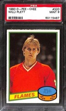 1980 O-Pee-Chee #320 Willi Plett PSA 9 Mint 60115487 