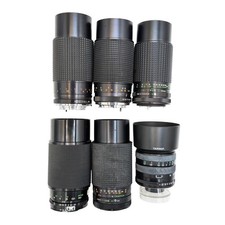 Vintage Camera Lens Lot 6pc Albinar Sears Tamron Tou Five Star Telephoto Zoom