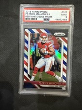 2018 Panini Prizm Patrick Mahomes II #102 Red White & Blue Prizm PSA 9