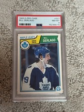 1983 O-PEE-CHEE OPC HOCKEY CARD PSA 8 BILL DERLAGO TORONTO MAPLE LEAFS