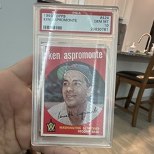 Topps 1959 Ken Aspromonte #424 Washington Senators PSA Graded Baseball Card