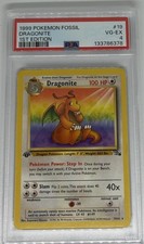 1999 Pokemon Fossil 1st Edition Dragonite #19 PSA 4 VG-EX Vintage