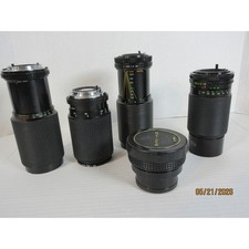 Vintage Camera Lens Lot Tokina Sakar Star-D Zykkor 80-200mm 80-205mm Pentax K MD