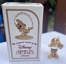 “Sneezy” Disney Gold Collection 24kt Gold Plated Snow White Seven Dwarfs Crystal
