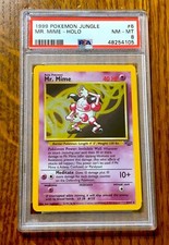 PSA 8 ~ Mr. Mime Holo ~ 1999 Pokemon Jungle  ~ #6 Base Set