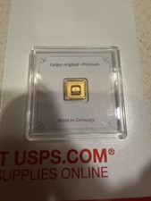 Geiger Original Premium Edelmetalle 1g .9999 Fine Square Gold Bar with Assay