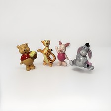Winnie the Pooh Piglet,Eye-ore & Tigger Disney Porcelain Figurines Japan Lot
