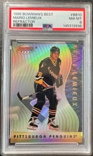 1995 Bowman's Best Mario Lemieux Refractor #BB10 PSA 8 Penguins HOF
