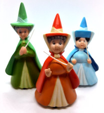 Disney Sleeping Beauty Figurines Set Of 3 Fairies Flora Fauna Merryweather 3”
