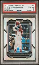 2023 Panini Prizm Draft Picks #2 Victor Wembanyama Silver Prizm PSA 10