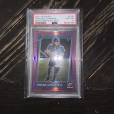 2021 Panini Donruss Trevor Lawrence Optic Pink Preview PSA 10 Rated Rookie