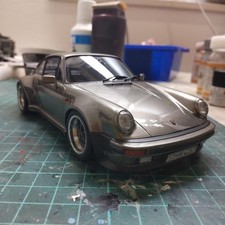 Tamiya 1/24 Porsche 911 Turbo Model Car Gunmetal Finish Slightly Lowered