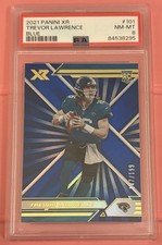 PANINI 2021 XR Trevor Lawrence Rookies Blue #101 PSA 8 RC 147/199 Jaguars POP 2