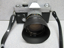 CANON SLR FTb QL 35MM FILM CAMERA W/ FD 50MM 1:1,4 LENS B S-55 COVER LEATHER