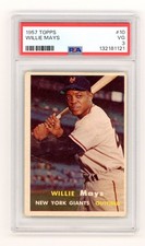 1957 Topps Baseball #10 Willie Mays - PSA VG 3