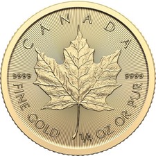 Canada Gold Maple Leaf - 1/4 oz - $10 - .9999 Fine - Random Date