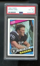 1984 Topps #111 Howie Long ROOKIE RC PSA 6 Graded Football Card NFL Raiders