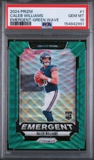 2024 Panini Prizm - Emergent Caleb Williams #1 Green Wave Prizm (RC) PSA 10!