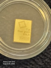 VALCAMBI GOLD 1 G SUISSE .9999 FINE GOLD BAR IN AIRTIGHT 