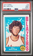 1974 Topps Bill Walton #39 Portland Trail Blazers RC PSA 9 (MC) MINT Rookie HOF