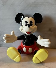 Vtg Schmid Porcelain Mickey Mouse Music Box Figurine Club March #203, Japan