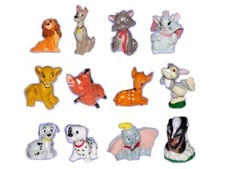 DISNEY COUPLES ANIMALS FRIENDS FIGURINES SET - FIGURES COLLECTIBLES MINIATURES