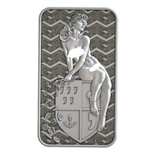 Fors Fortuna Silver 1 oz silver Art Bar High Relief With COA