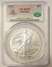 United States Mint 2025 American Silver Eagle $1 CAC MS70 1 oz Don't Tread on Me