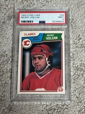 1983 O-PEE-CHEE OPC HOCKEY CARD PSA 9 MICKEY VOLCAN CALGARY FLAMES