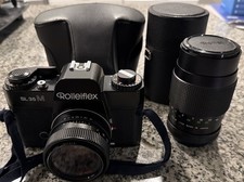 Rolleiflex SL35M 35mm Film Camera W/ Rollie-HFT Planar 1.8/50mm + 135mm Lens