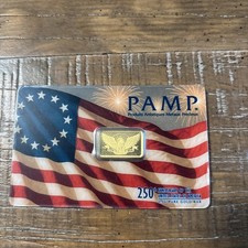 PAMP America 250,  2.5g Gold Bar In Assay 999.9 Fine Gold