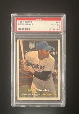 1957 Topps #55 Ernie Banks HOF PSA Graded 4 - VG-EX Vintage Baseball Card
