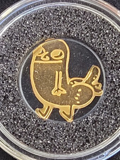 1/2 gram gold dickbutt Chive Rare Coins .9999 Fine Gold - Republic Cameroon