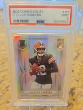 2025 Donruss Elite Rookies Shedeur Sanders #112 /999 (RC) PSA 9 MINT