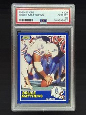 Bruce Matthews PSA 10 1989 Score Rookie