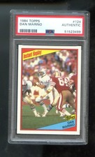 1984 Topps #124 Dan Marino Instant Replay ROOKIE Year PSA A Graded Football Card