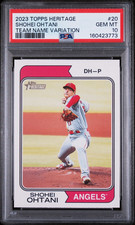 2023 Topps Heritage Shohei Ohtani #20 (VARIATION) PSA 10 GEM MINT (RARE: Pop 3)