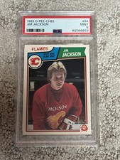 1983 O-PEE-CHEE OPC HOCKEY CARD PSA 9 JIM JACKSON CALGARY FLAMES